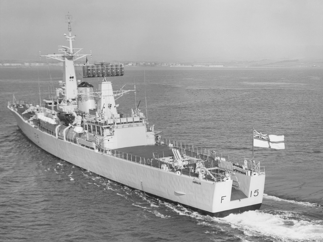 HMS Euryalus (F15) Royal Navy Leander Class Frigate High Port Quarter View Photo Print Wall Art Decor - Posters, Prints, & Visual Artwork - by Hampshire Prints (image 1 of 9)