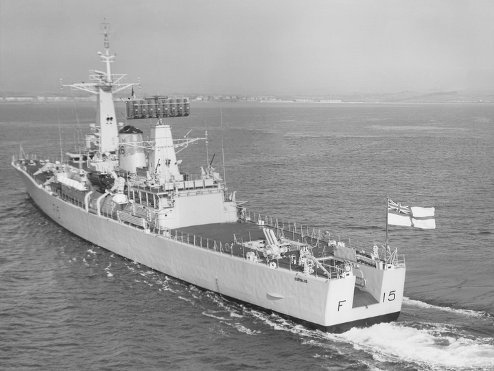 HMS Euryalus (F15) Royal Navy Leander Class Frigate High Port Quarter View Photo Print Wall Art Decor - Posters, Prints, & Visual Artwork - by Hampshire Prints (image 1 of 9)