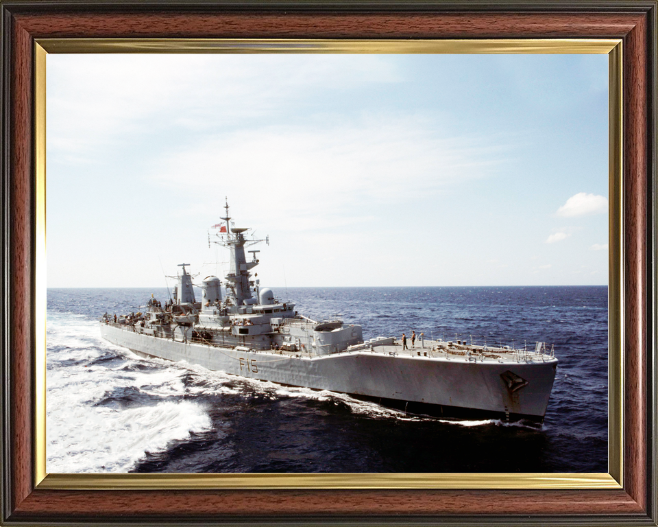 HMS Euryalus (F15) Royal Navy Leander Class Frigate Underway Photo Print Wall Art Decor - Posters, Prints, & Visual Artwork - by Hampshire Prints (image 9 of 9)