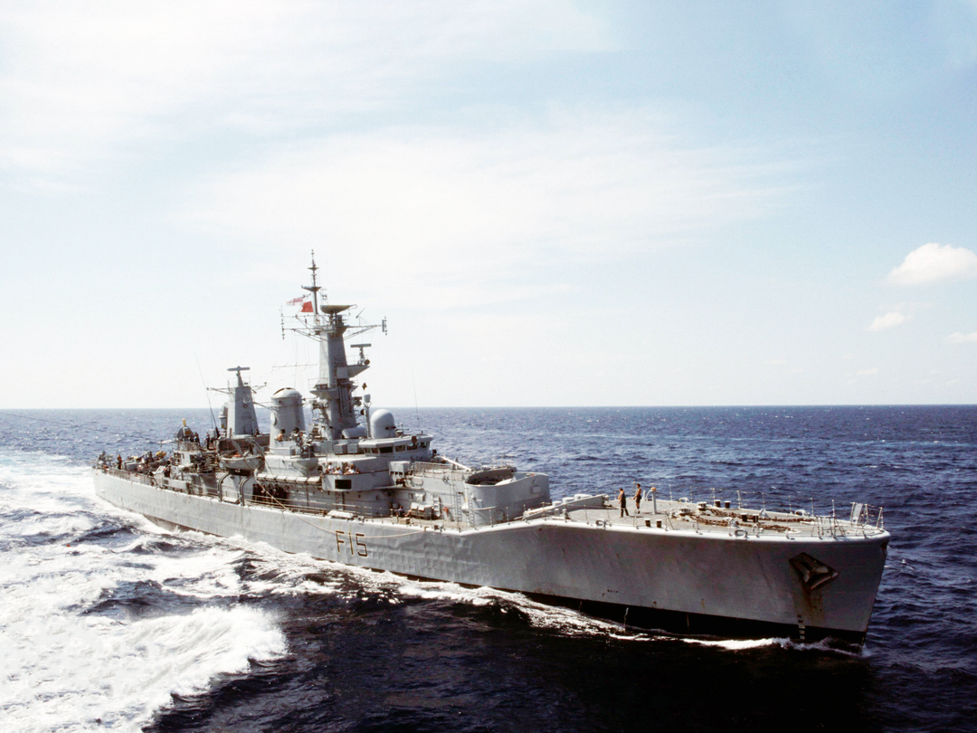 HMS Euryalus (F15) Royal Navy Leander Class Frigate Underway Photo Print Wall Art Decor - Posters, Prints, & Visual Artwork - by Hampshire Prints (image 1 of 9)