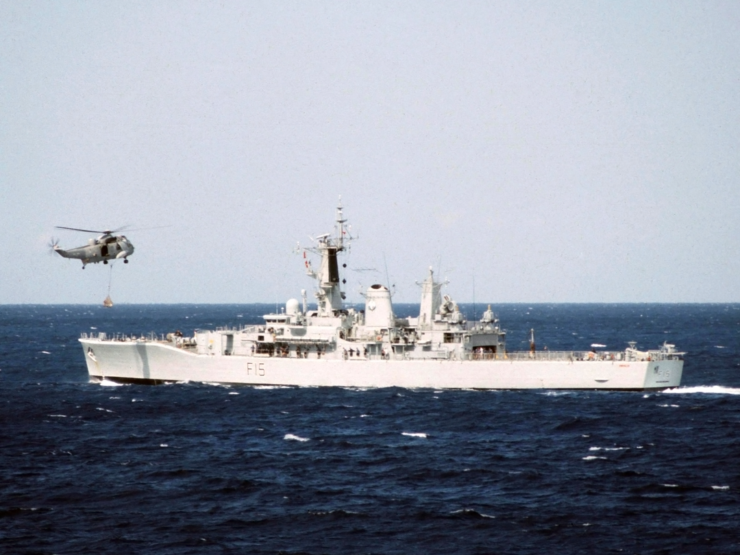 HMS Euryalus (F15) Royal Navy Leander Class Frigate  VERTREP Photo Print Wall Art Decor - Posters, Prints, & Visual Artwork - by Hampshire Prints (image 1 of 9)