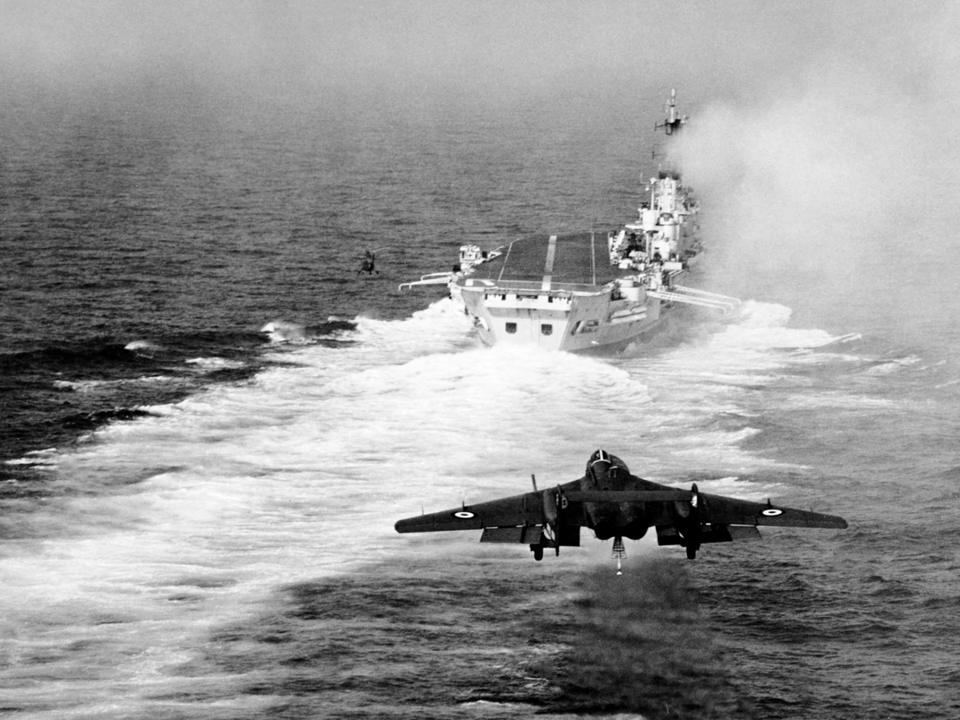 HMS Ark Royal (R09) Royal Navy Audacious Class Aircraft CarrierWith Sea Vixen Photo Print Wall Art Decor Posters, Prints, & Visual Artwork Hampshire Prints 6 x 4 No Frame No
