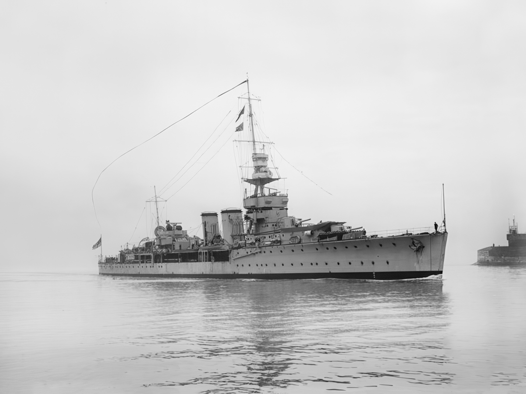 HMS Cardiff (D58) Royal Navy C Class Light Cruiser Starboard View Photo Print Wall Art Decor Posters, Prints, & Visual Artwork Hampshire Prints 6 x 4 No Frame No