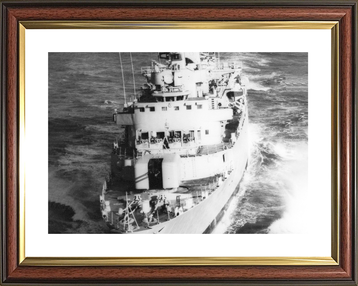 HMS Glamorgan (D19) Royal Navy County Class Destroyer High Bow View Photo Print Wall Art Decor - Posters, Prints, & Visual Artwork - by Hampshire Prints (image 8 of 9)