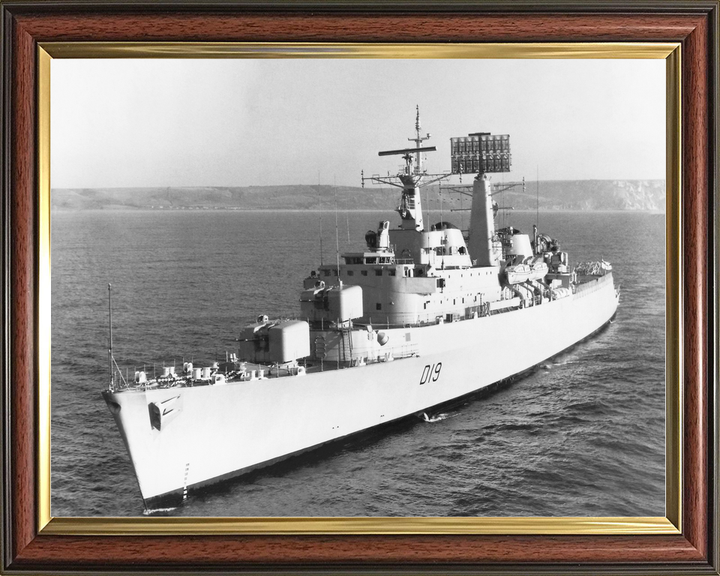 HMS Glamorgan (D19) Royal Navy County Class Destroyer Low Port Side View Photo Print Wall Art Decor - Posters, Prints, & Visual Artwork - by Hampshire Prints (image 9 of 9)