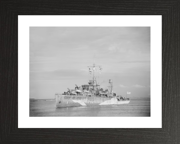 HMS Erne (U03) Royal Navy Black Swan Class Sloop Port Bow View Photo Print Wall Art Decor - Posters, Prints, & Visual Artwork - by Hampshire Prints (image 2 of 9)