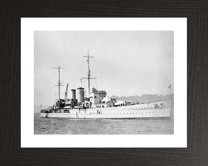 HMS Exeter (68) Royal Navy York Class Heavy Cruiser At Anchor Photo Print Wall Art Decor - Posters, Prints, & Visual Artwork - by Hampshire Prints (image 2 of 9)