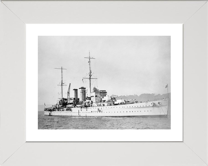 HMS Exeter (68) Royal Navy York Class Heavy Cruiser At Anchor Photo Print Wall Art Decor - Posters, Prints, & Visual Artwork - by Hampshire Prints (image 4 of 9)