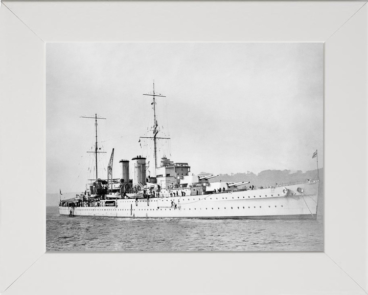 HMS Exeter (68) Royal Navy York Class Heavy Cruiser At Anchor Photo Print Wall Art Decor - Posters, Prints, & Visual Artwork - by Hampshire Prints (image 5 of 9)