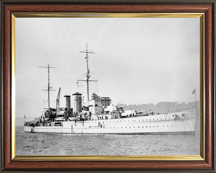HMS Exeter (68) Royal Navy York Class Heavy Cruiser At Anchor Photo Print Wall Art Decor - Posters, Prints, & Visual Artwork - by Hampshire Prints (image 9 of 9)