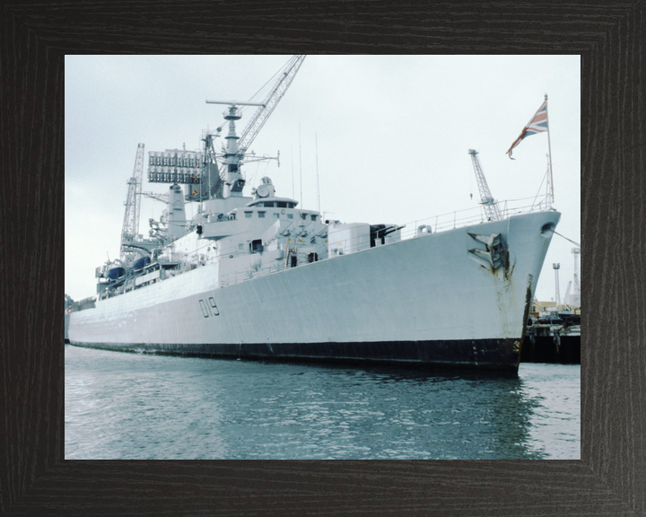HMS Glamorgan (D19) Royal Navy County Class Destroyer Alongside Photo Print Wall Art Decor - Posters, Prints, & Visual Artwork - by Hampshire Prints (image 3 of 9)