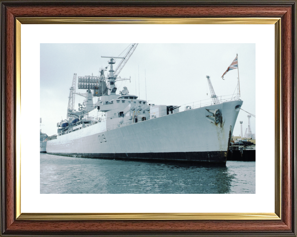 HMS Glamorgan (D19) Royal Navy County Class Destroyer Alongside Photo Print Wall Art Decor - Posters, Prints, & Visual Artwork - by Hampshire Prints (image 8 of 9)