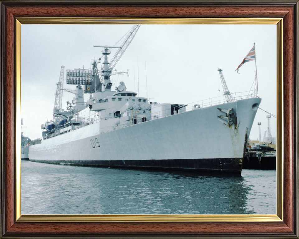 HMS Glamorgan (D19) Royal Navy County Class Destroyer Alongside Photo Print Wall Art Decor - Posters, Prints, & Visual Artwork - by Hampshire Prints (image 9 of 9)
