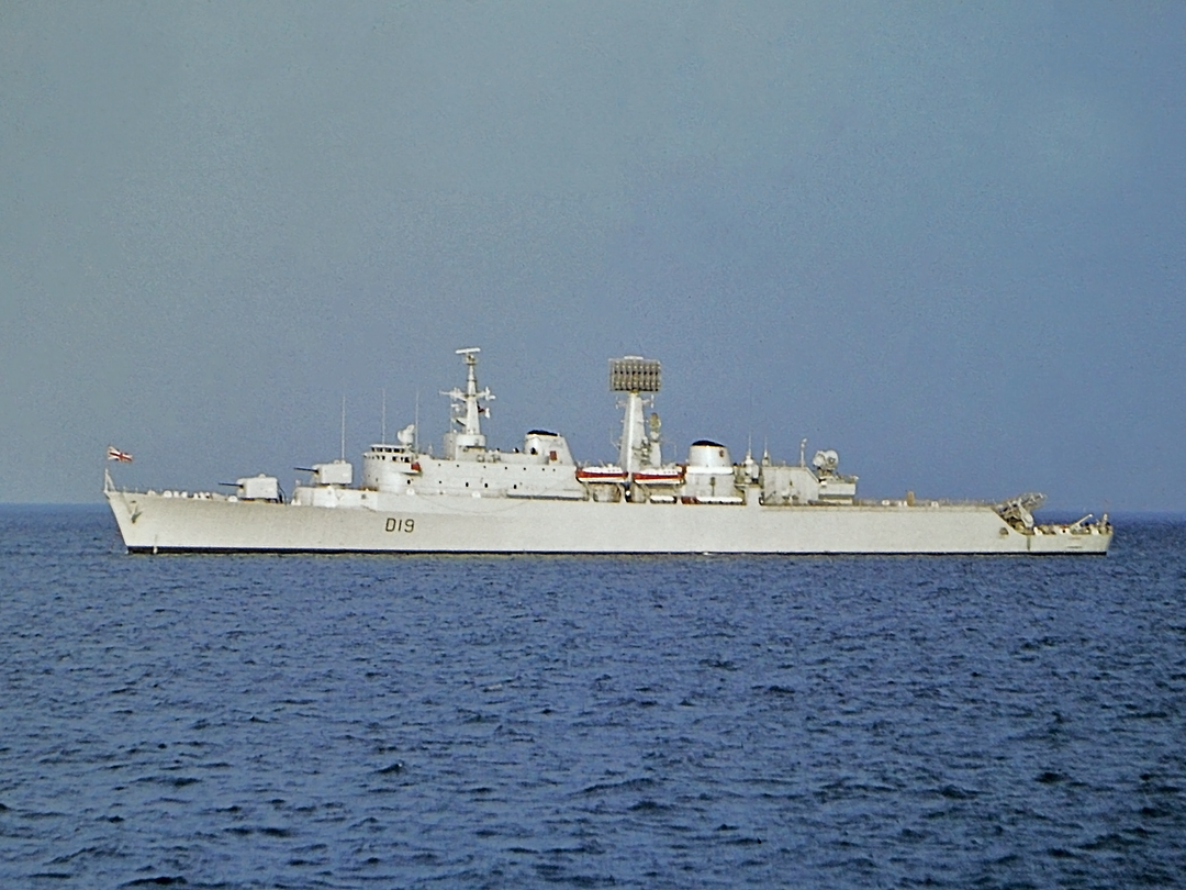 HMS Glamorgan (D19) Royal Navy County Class Destroyer Port Beam View Photo Print Wall Art Decor - Posters, Prints, & Visual Artwork - by Hampshire Prints (image 1 of 9)
