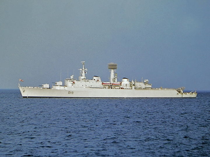 HMS Glamorgan (D19) Royal Navy County Class Destroyer Port Beam View Photo Print Wall Art Decor - Posters, Prints, & Visual Artwork - by Hampshire Prints (image 1 of 9)