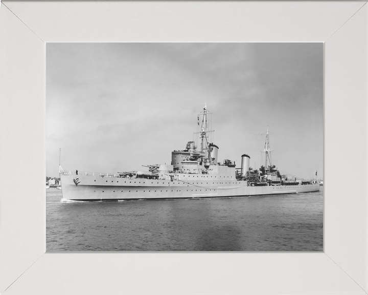 HMS Glasgow (C21) Royal Navy Town Class Light Cruiser Port Side Photo Print Wall Art Decor - Posters, Prints, & Visual Artwork - by Hampshire Prints (image 5 of 9)