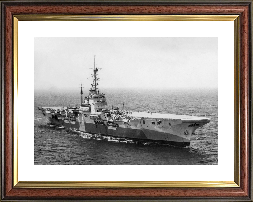 HMS Glory (R62) Royal Navy Colossus Class Aircraft Carrier Starboard View Photo Print Wall Art Decor - Posters, Prints, & Visual Artwork - by Hampshire Prints (image 8 of 9)