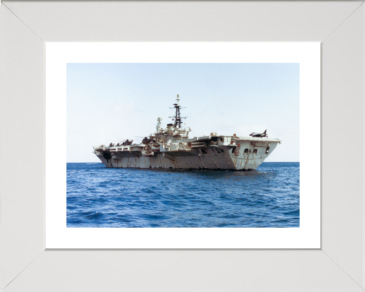HMS Hermes (R12) Royal Navy Centaur Class Aircraft Carrier Low Port Quarter View Photo Print Wall Art Decor - Posters, Prints, & Visual Artwork - by Hampshire Prints (image 4 of 9)