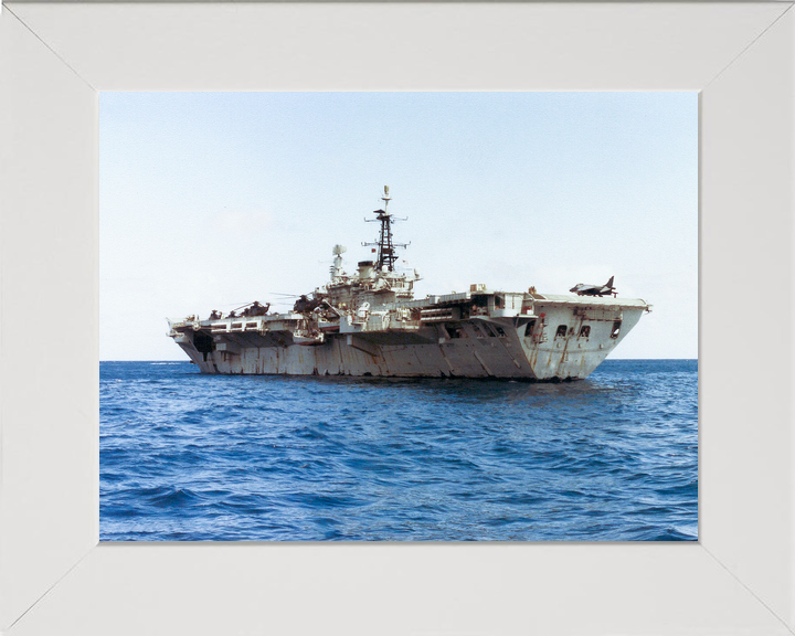 HMS Hermes (R12) Royal Navy Centaur Class Aircraft Carrier Low Port Quarter View Photo Print Wall Art Decor - Posters, Prints, & Visual Artwork - by Hampshire Prints (image 5 of 9)
