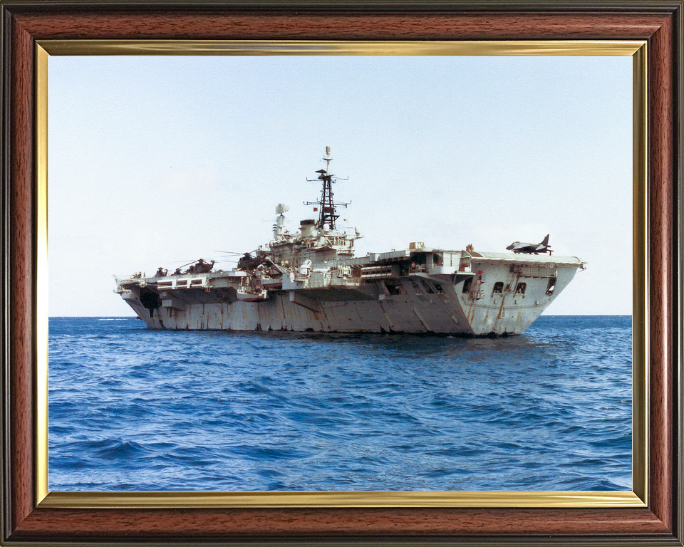 HMS Hermes (R12) Royal Navy Centaur Class Aircraft Carrier Low Port Quarter View Photo Print Wall Art Decor - Posters, Prints, & Visual Artwork - by Hampshire Prints (image 9 of 9)
