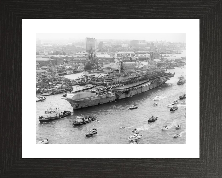 HMS Hermes (R12) Royal Navy Centaur Class Aircraft Carrier Falklands Return Photo Print Wall Art Decor - Posters, Prints, & Visual Artwork - by Hampshire Prints (image 2 of 9)