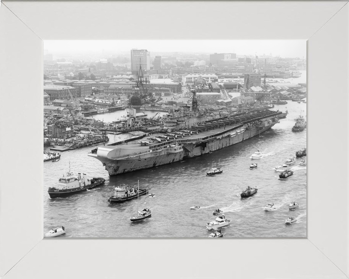 HMS Hermes (R12) Royal Navy Centaur Class Aircraft Carrier Falklands Return Photo Print Wall Art Decor - Posters, Prints, & Visual Artwork - by Hampshire Prints (image 5 of 9)
