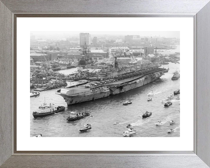 HMS Hermes (R12) Royal Navy Centaur Class Aircraft Carrier Falklands Return Photo Print Wall Art Decor - Posters, Prints, & Visual Artwork - by Hampshire Prints (image 6 of 9)