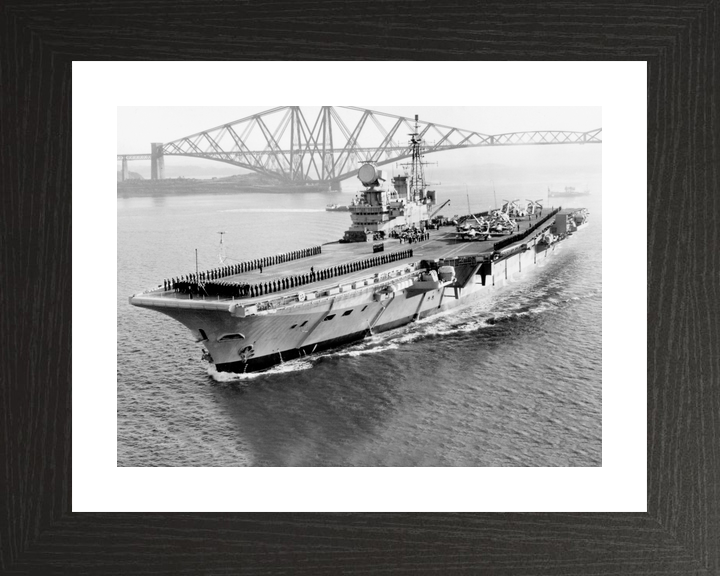 HMS Hermes (R12) Royal Navy Centaur Class Aircraft Carrier Firth of Forth Photo Print Wall Art Decor - Posters, Prints, & Visual Artwork - by Hampshire Prints (image 2 of 9)