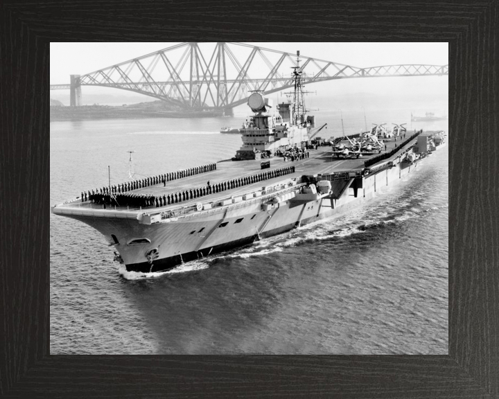 HMS Hermes (R12) Royal Navy Centaur Class Aircraft Carrier Firth of Forth Photo Print Wall Art Decor - Posters, Prints, & Visual Artwork - by Hampshire Prints (image 3 of 9)