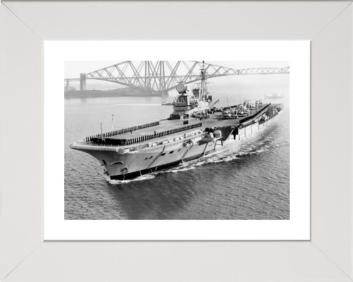 HMS Hermes (R12) Royal Navy Centaur Class Aircraft Carrier Firth of Forth Photo Print Wall Art Decor - Posters, Prints, & Visual Artwork - by Hampshire Prints (image 4 of 9)