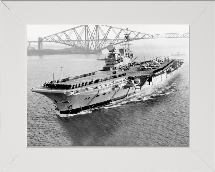 HMS Hermes (R12) Royal Navy Centaur Class Aircraft Carrier Firth of Forth Photo Print Wall Art Decor - Posters, Prints, & Visual Artwork - by Hampshire Prints (image 5 of 9)