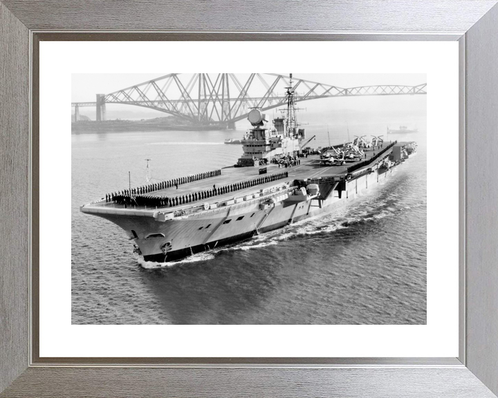 HMS Hermes (R12) Royal Navy Centaur Class Aircraft Carrier Firth of Forth Photo Print Wall Art Decor - Posters, Prints, & Visual Artwork - by Hampshire Prints (image 6 of 9)
