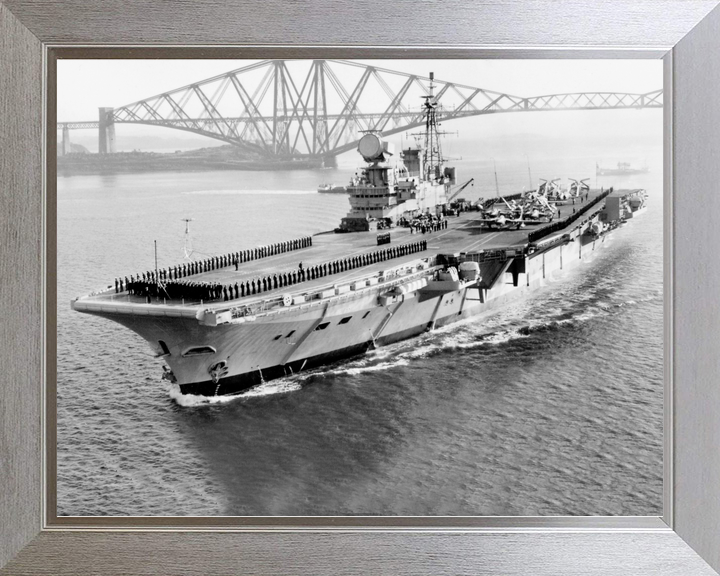 HMS Hermes (R12) Royal Navy Centaur Class Aircraft Carrier Firth of Forth Photo Print Wall Art Decor - Posters, Prints, & Visual Artwork - by Hampshire Prints (image 7 of 9)