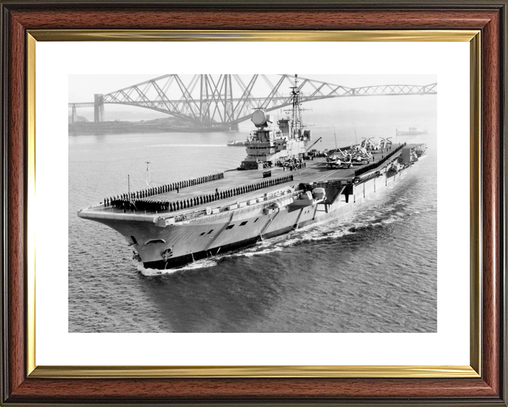 HMS Hermes (R12) Royal Navy Centaur Class Aircraft Carrier Firth of Forth Photo Print Wall Art Decor - Posters, Prints, & Visual Artwork - by Hampshire Prints (image 8 of 9)