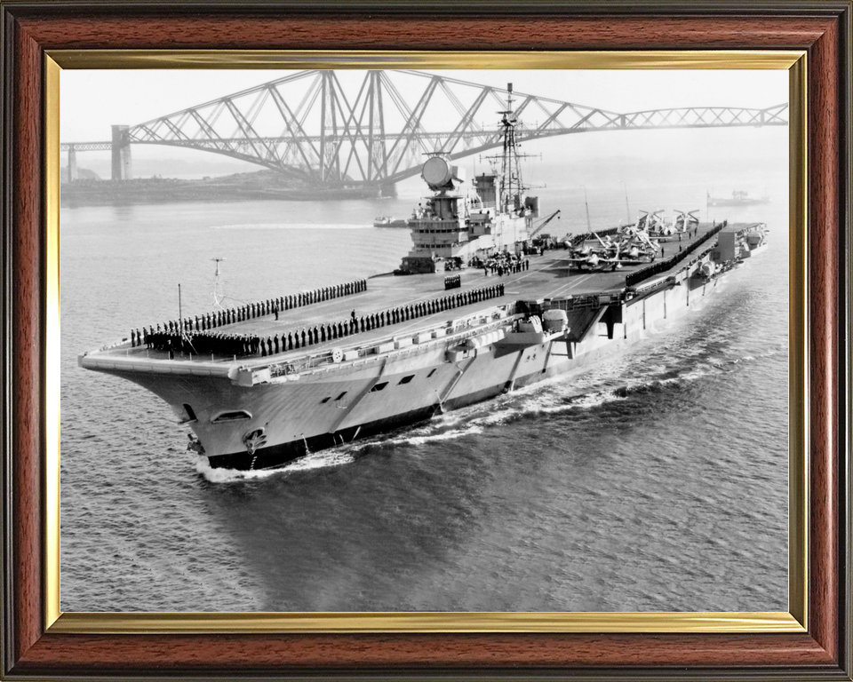HMS Hermes (R12) Royal Navy Centaur Class Aircraft Carrier Firth of Forth Photo Print Wall Art Decor - Posters, Prints, & Visual Artwork - by Hampshire Prints (image 9 of 9)