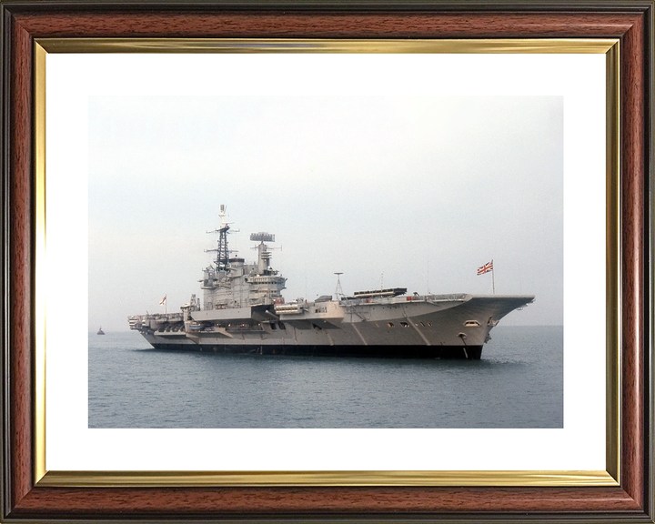 HMS Hermes (R12) Royal Navy Centaur Class Aircraft Carrier At Anchor Photo Print Wall Art Decor - Posters, Prints, & Visual Artwork - by Hampshire Prints (image 8 of 9)