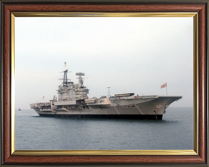 HMS Hermes (R12) Royal Navy Centaur Class Aircraft Carrier At Anchor Photo Print Wall Art Decor - Posters, Prints, & Visual Artwork - by Hampshire Prints (image 9 of 9)