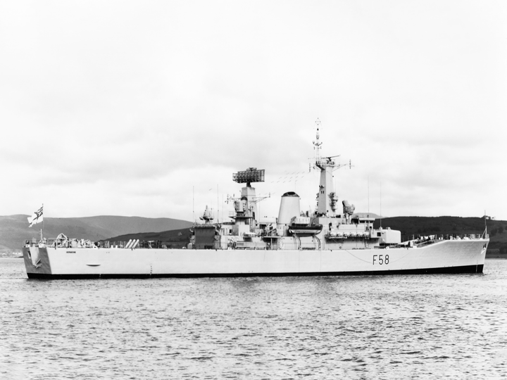 HMS Hermione (F58) Royal Navy Leander Class Frigate Low Starboard Beam View Photo Print Wall Art Decor - Posters, Prints, & Visual Artwork - by Hampshire Prints (image 1 of 9)