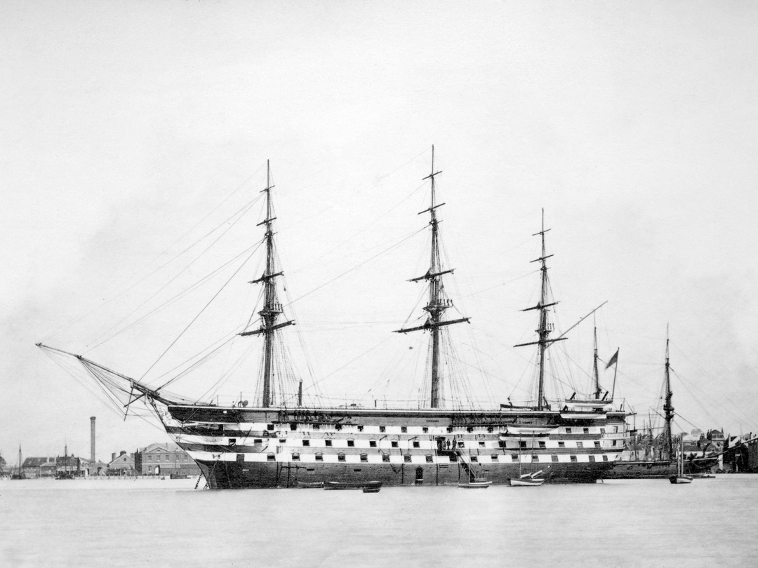 HMS Britannia (Prince of Wales) 1860 Royal Navy Training Ship Port Side Photo Print Wall Art Decor Posters, Prints, & Visual Artwork Hampshire Prints 6 x 4 No Frame No
