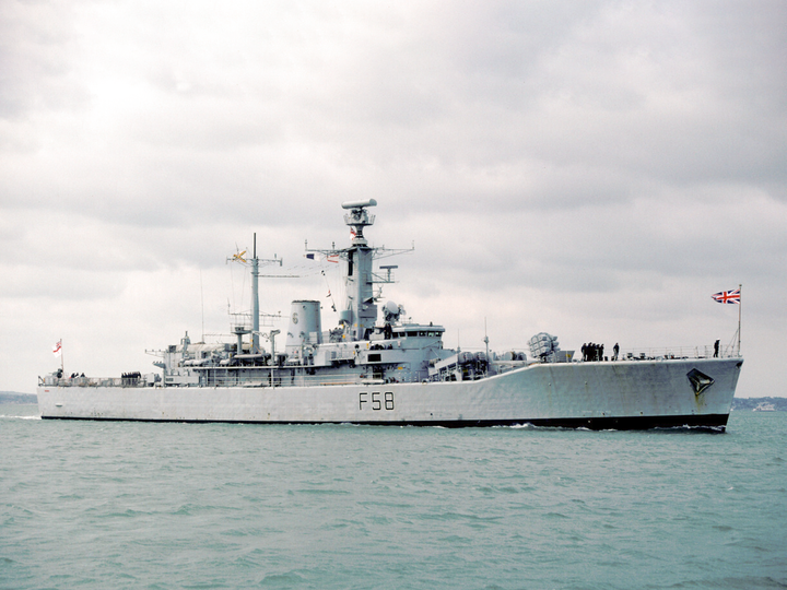 HMS Hermione (F58) Royal Navy Leander Class Frigate Low Starboard View Photo Print Wall Art Decor - Posters, Prints, & Visual Artwork - by Hampshire Prints (image 1 of 9)