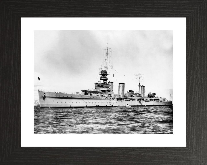 HMS Emerald (D66) Royal Navy Emerald Class Light Cruiser At Anchor Photo Print Wall Art Decor - Posters, Prints, & Visual Artwork - by Hampshire Prints (image 2 of 9)