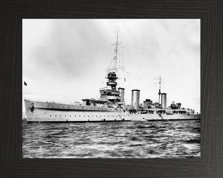 HMS Emerald (D66) Royal Navy Emerald Class Light Cruiser At Anchor Photo Print Wall Art Decor - Posters, Prints, & Visual Artwork - by Hampshire Prints (image 3 of 9)