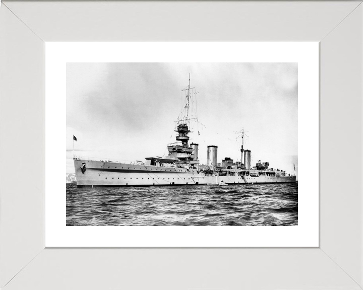 HMS Emerald (D66) Royal Navy Emerald Class Light Cruiser At Anchor Photo Print Wall Art Decor - Posters, Prints, & Visual Artwork - by Hampshire Prints (image 4 of 9)