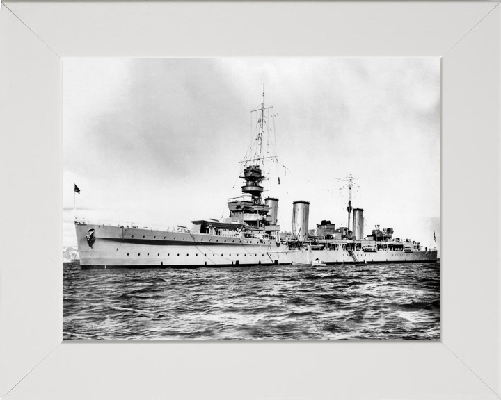 HMS Emerald (D66) Royal Navy Emerald Class Light Cruiser At Anchor Photo Print Wall Art Decor - Posters, Prints, & Visual Artwork - by Hampshire Prints (image 5 of 9)