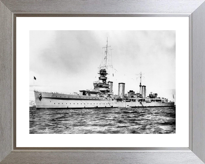 HMS Emerald (D66) Royal Navy Emerald Class Light Cruiser At Anchor Photo Print Wall Art Decor - Posters, Prints, & Visual Artwork - by Hampshire Prints (image 6 of 9)