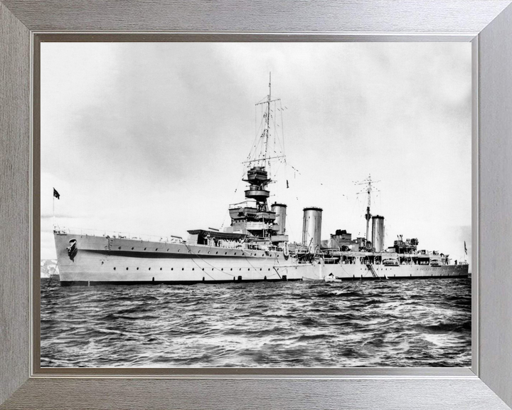 HMS Emerald (D66) Royal Navy Emerald Class Light Cruiser At Anchor Photo Print Wall Art Decor - Posters, Prints, & Visual Artwork - by Hampshire Prints (image 7 of 9)
