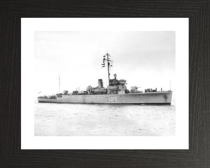 HMS Fowey (U15) (L15) Royal Navy Shoreham Class Sloop Starboard View Photo Print Wall Art Decor - Posters, Prints, & Visual Artwork - by Hampshire Prints (image 2 of 9)