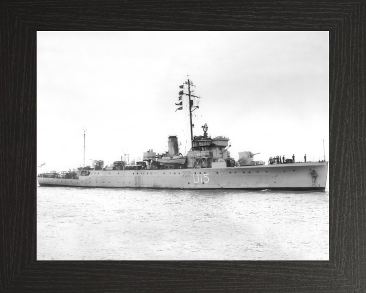HMS Fowey (U15) (L15) Royal Navy Shoreham Class Sloop Starboard View Photo Print Wall Art Decor - Posters, Prints, & Visual Artwork - by Hampshire Prints (image 3 of 9)