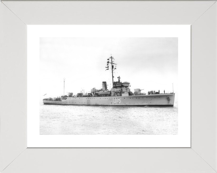 HMS Fowey (U15) (L15) Royal Navy Shoreham Class Sloop Starboard View Photo Print Wall Art Decor - Posters, Prints, & Visual Artwork - by Hampshire Prints (image 4 of 9)