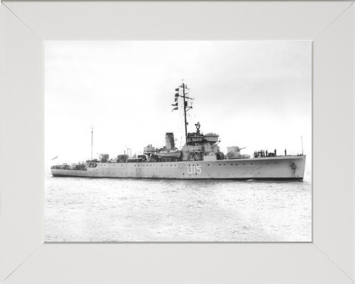 HMS Fowey (U15) (L15) Royal Navy Shoreham Class Sloop Starboard View Photo Print Wall Art Decor - Posters, Prints, & Visual Artwork - by Hampshire Prints (image 5 of 9)